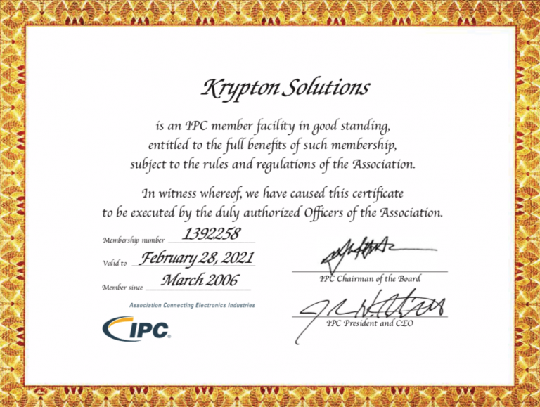 Certifications - Krypton Solutions